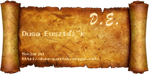 Dusa Euszták névjegykártya